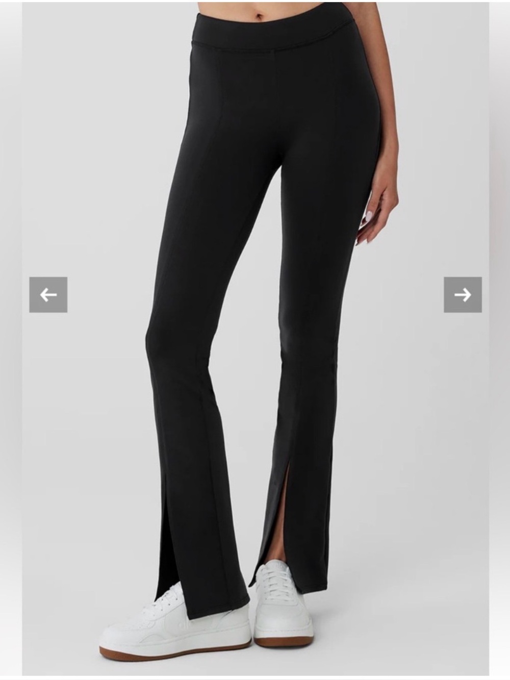 Alo leggings high waist flare with slits in size XS